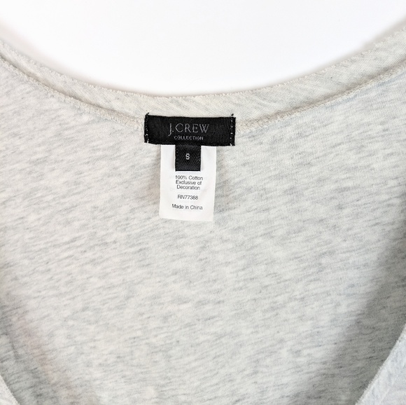 J. CREW COLLECTION Heathered Gray Sequin Front Tank Top - Picture 6 of 6